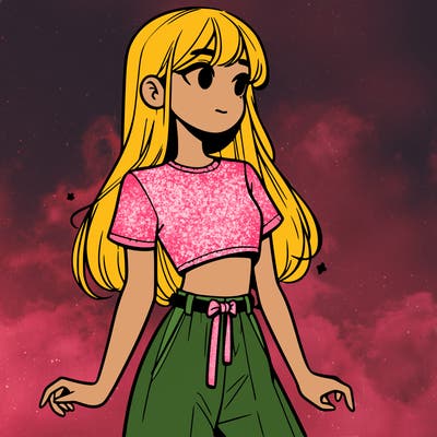 girl in a cute crop top