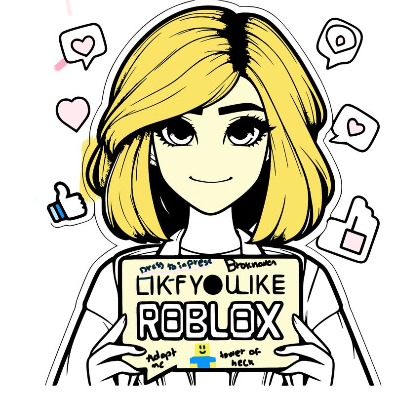 realistic girl saying like if you like roblox
