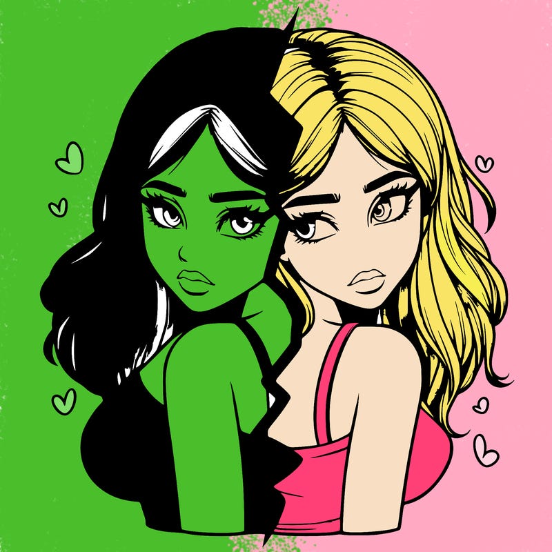 realistic girl split