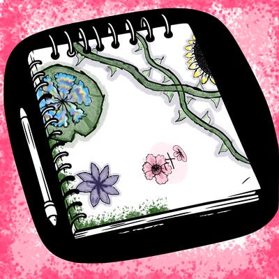 a blank sketch pad