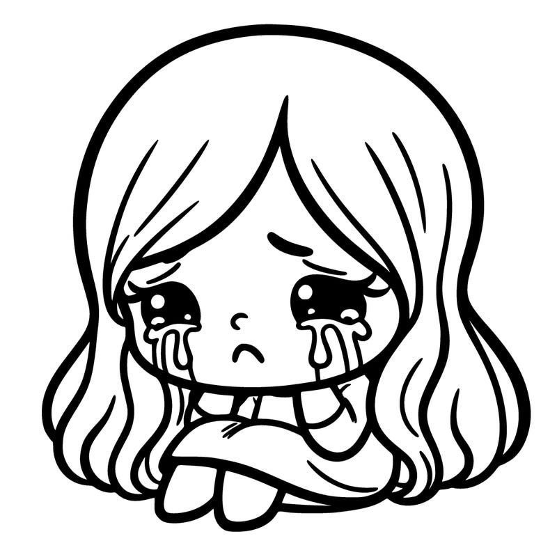 a sad girl crying