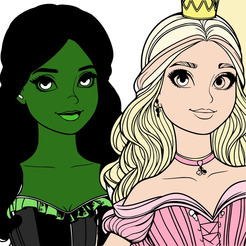 elfaba and glinda realistic girls