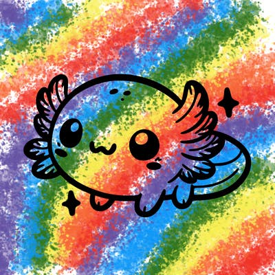 cute easy baby axolotl