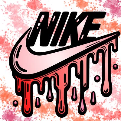 dripping nike logo