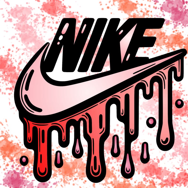 dripping nike logo