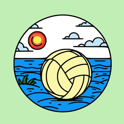 volleyball on a beach