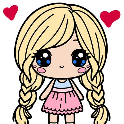 cute girl with long blonde hair blue eyes