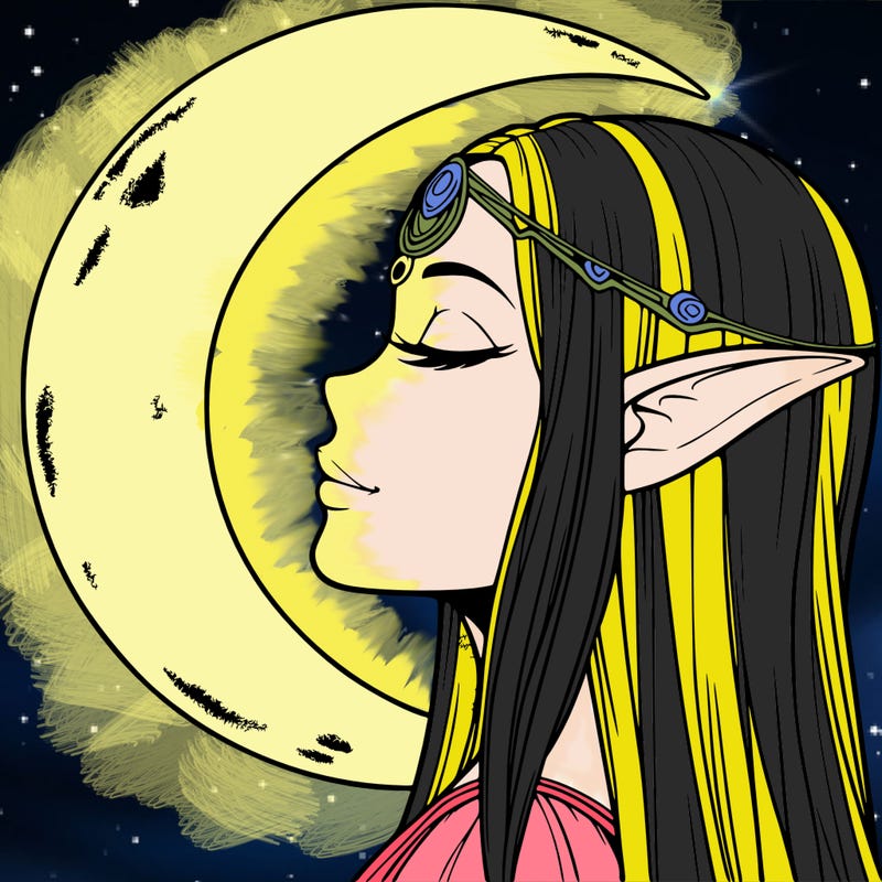 a realistic moon elf