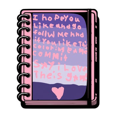 blank, realistic notebook