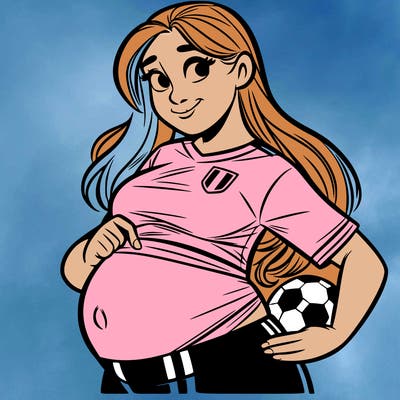 pregnant blond french footballer