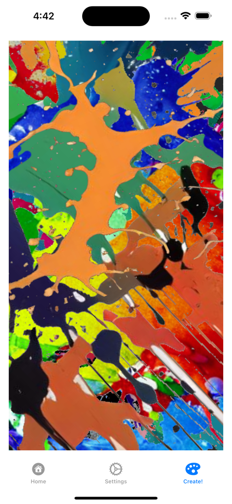 Paint By Splat! - Vibrant abstract painting with colorful digital paint splats