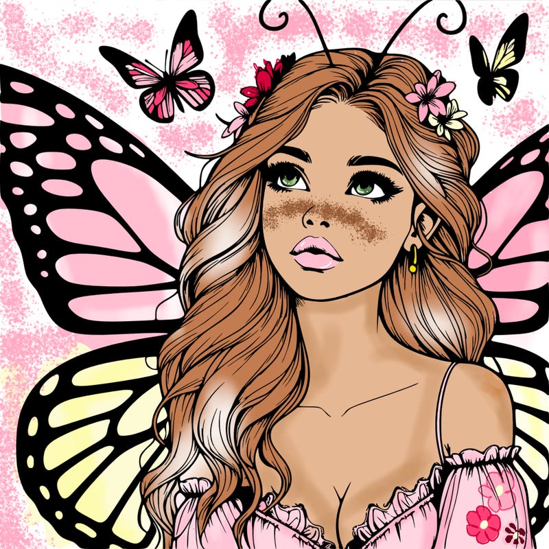 butterfly fairy realistic girl