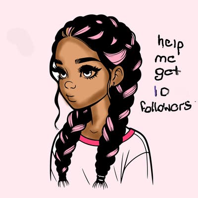 realistic girl with braids