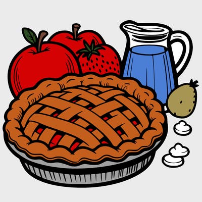 a pie of food