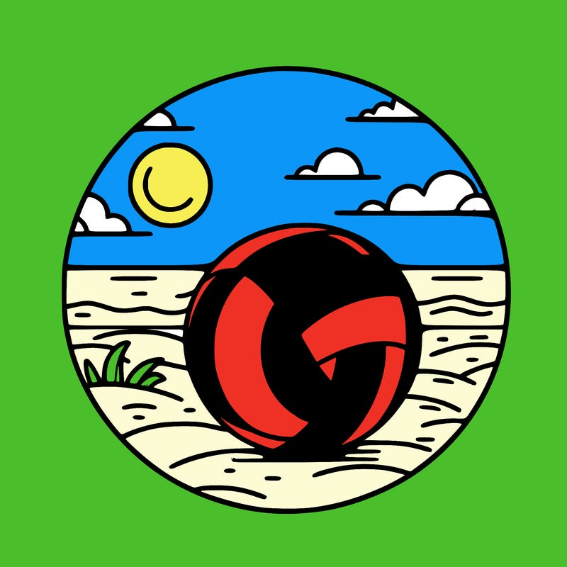 volleyball on a beach