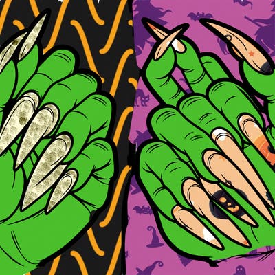 hands with long nails