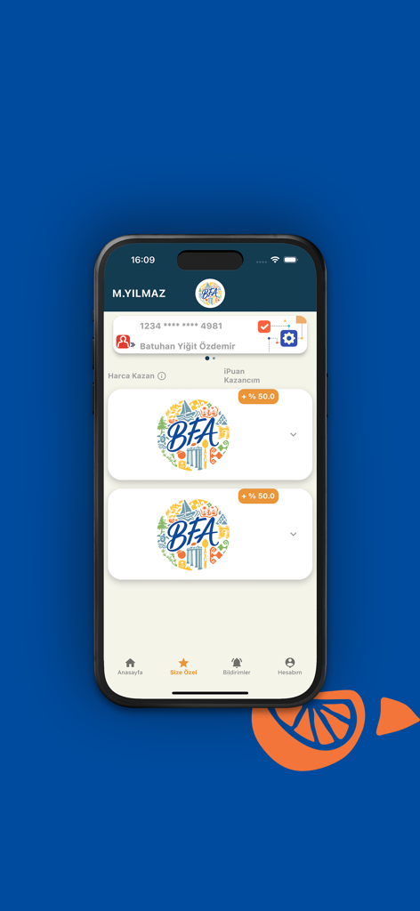 BFA Digital - BFA Digital mobile app displaying personalized loyalty rewards and special offers for airport dining