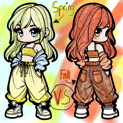 girl in crop top and baggy pants