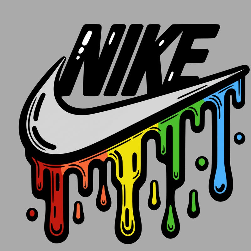 dripping nike logo