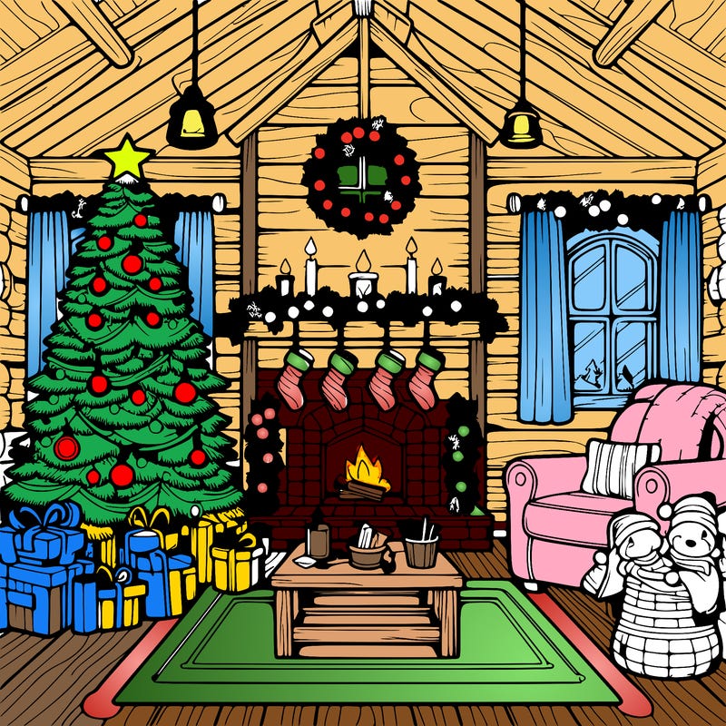 christmas house interior