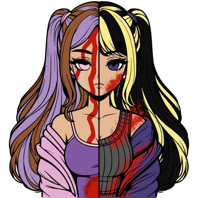 realistic girl split