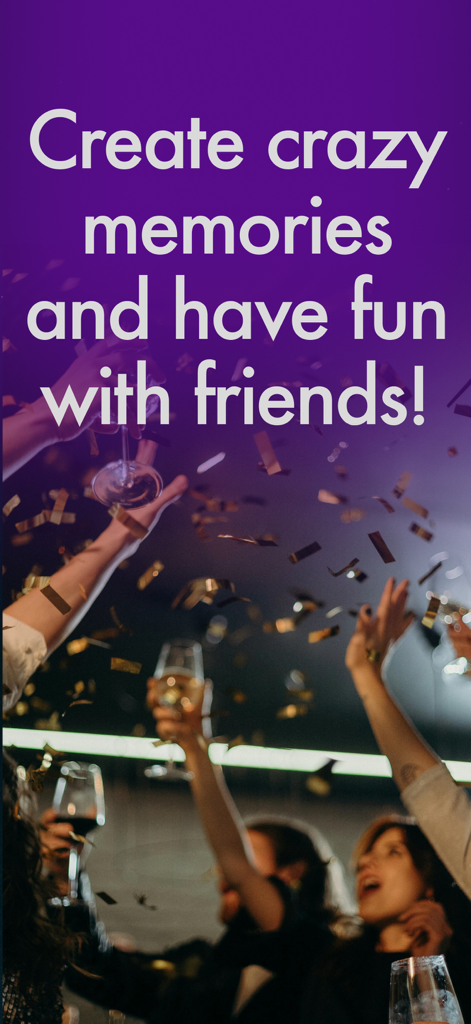 Truth or Dare 1000+ - Un grupo de amigos celebrando en una fiesta con confeti cayendo