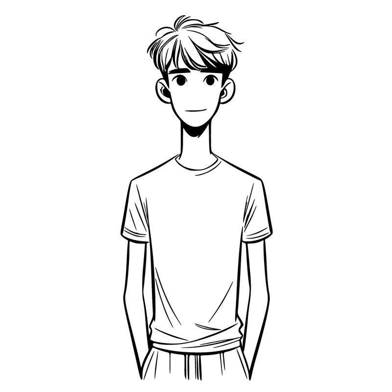 teenager with lower hair tall thin that looks relistic