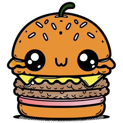 burger cute
