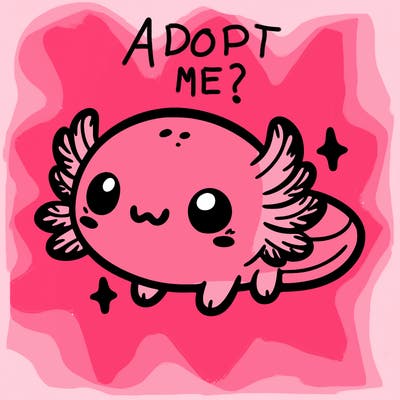 cute easy baby axolotl