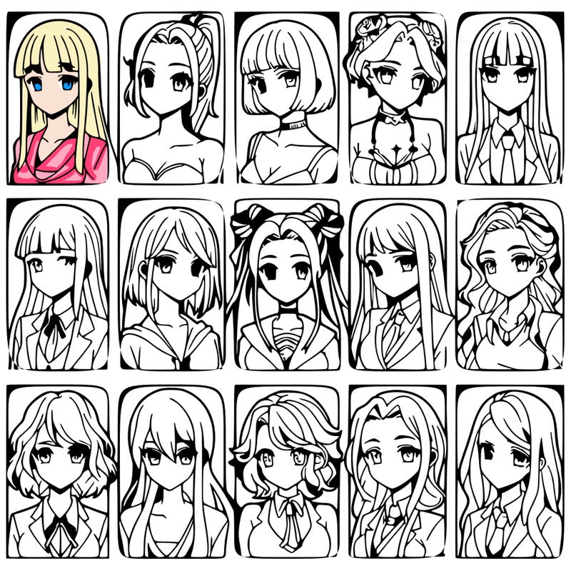 girls that look diffrent anime