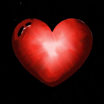 a blank heart