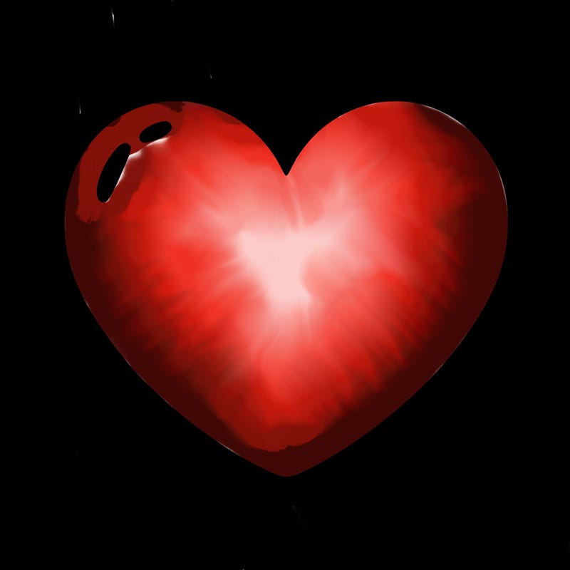 a blank heart