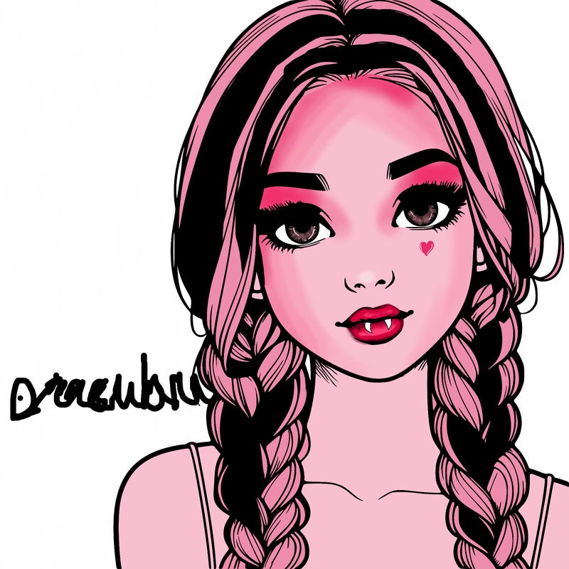 realistic girl with braids