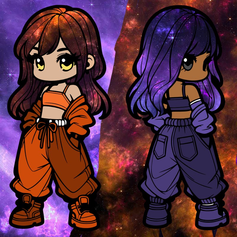 girl in crop top and baggy pants