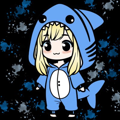 girl in shark onesie
