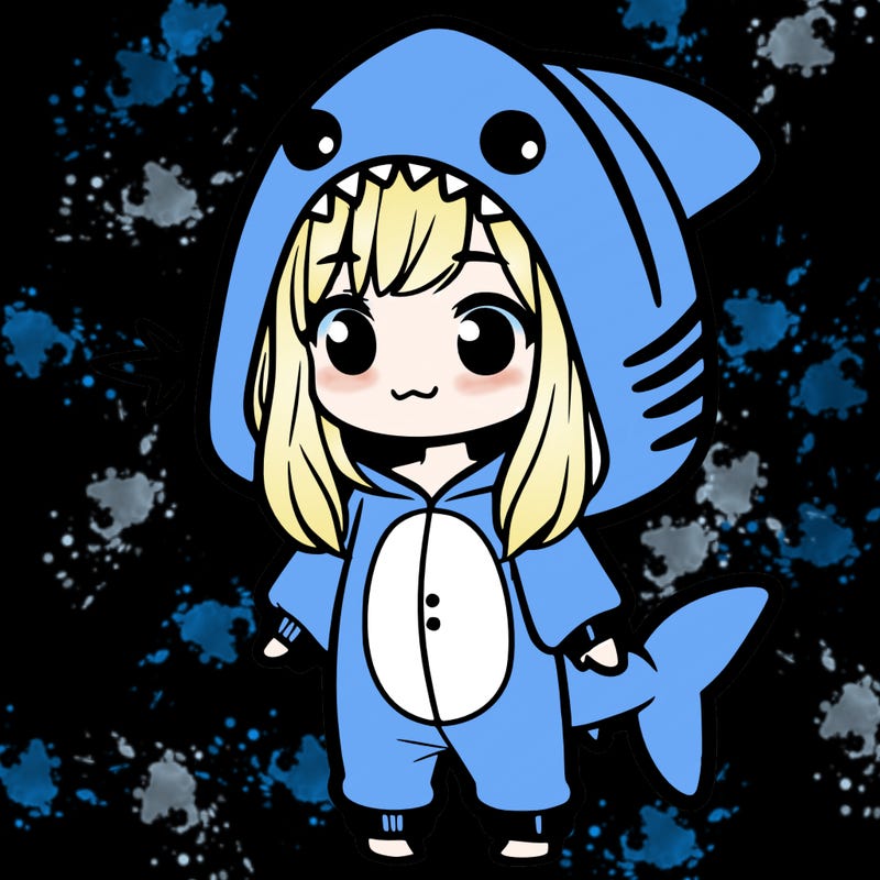 girl in shark onesie