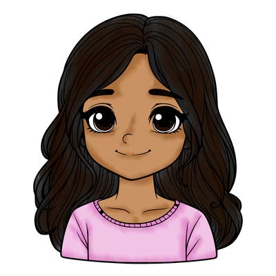 realistic girl with a small smile