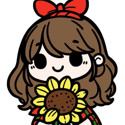 girl wiith a sunflower