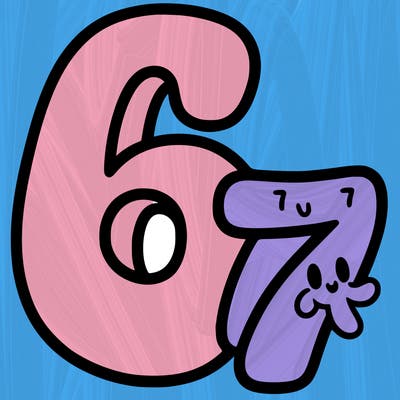 a number of a 6 and a seven