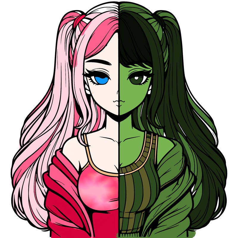 realistic girl split