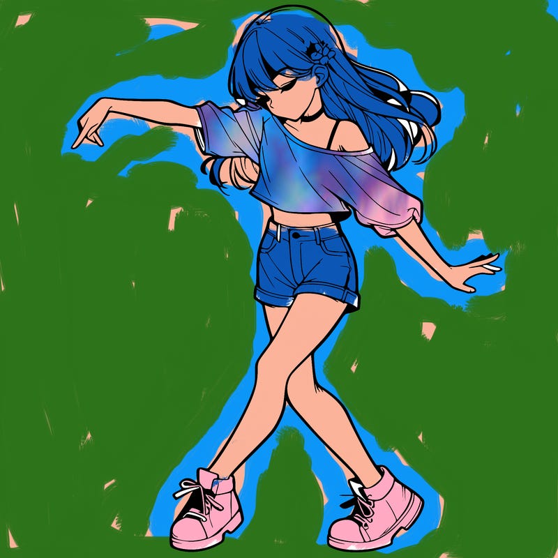 realistic girl danceing