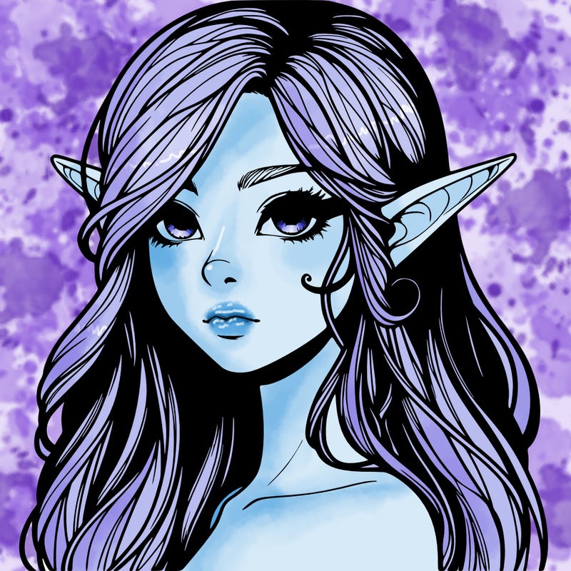 elf girl realistic dark fantasy