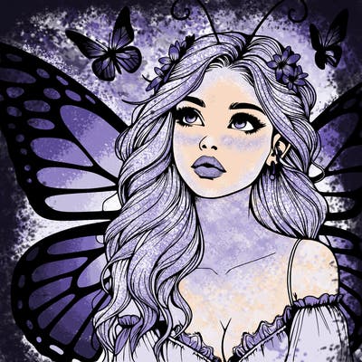 butterfly fairy realistic girl