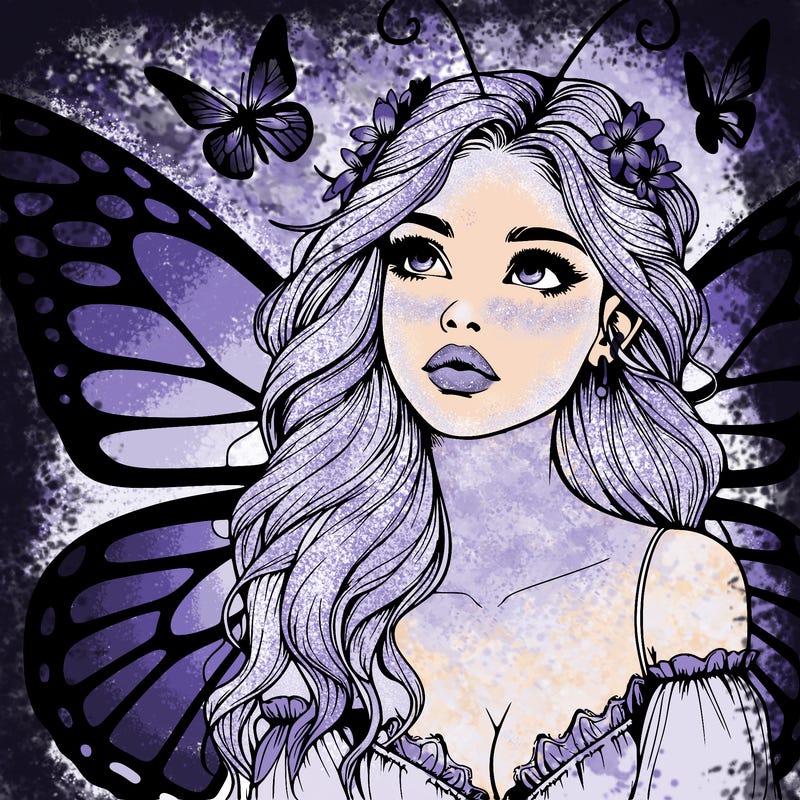butterfly fairy realistic girl