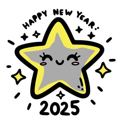 happy new year 2025 star wish