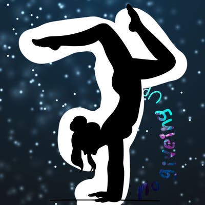 a woman doing a handstand