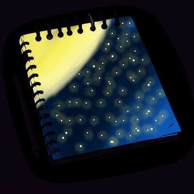 a blank sketch pad