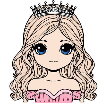 realistic girl with crown