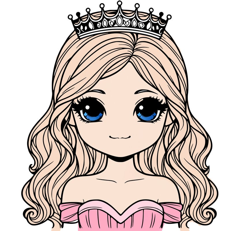 realistic girl with crown