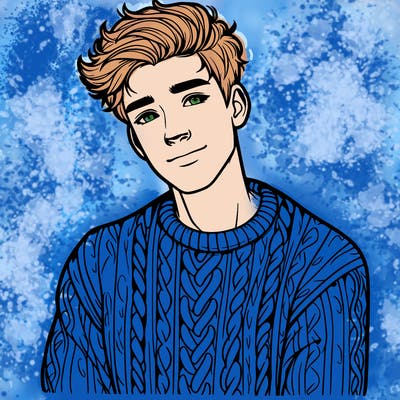 realistic guy with a beautiful jumper